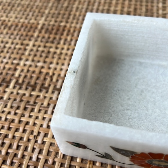 Floral Inlay Marble Box - Picture 10 of 16
